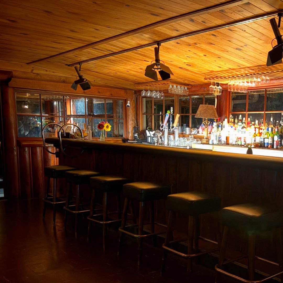 The historic bar at Patrick Creek Lodge