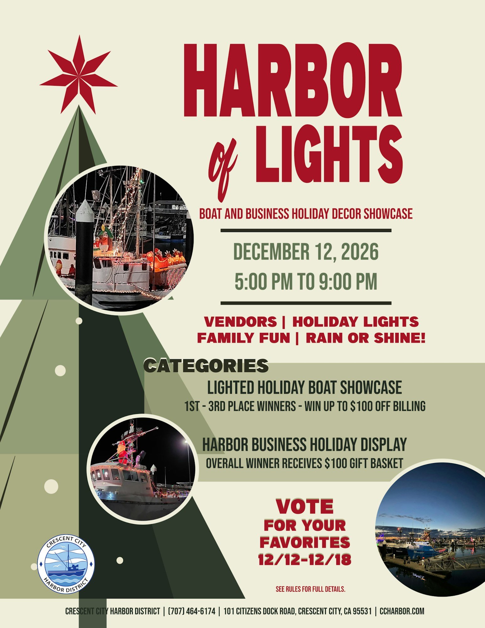 Harbor of Lights in Crescent City, CA - Event Poster